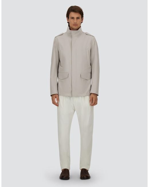 Herno Gray Field Jacket for men