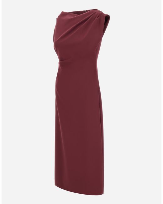 Herno Purple Bi-Stretch Fabric Dress