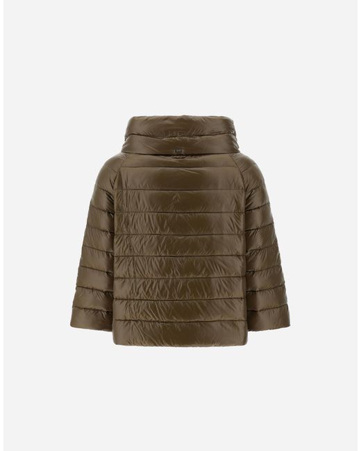 Herno Green Piumino Cappa Iconico Sofia Hdm