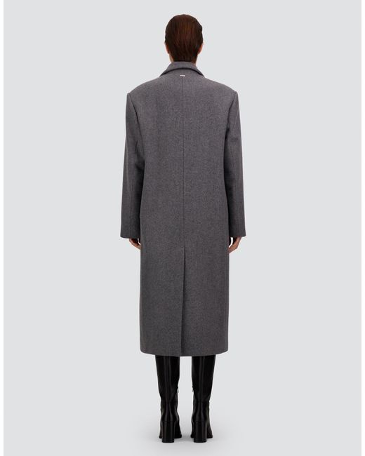 Herno Gray Wool Loden Coat