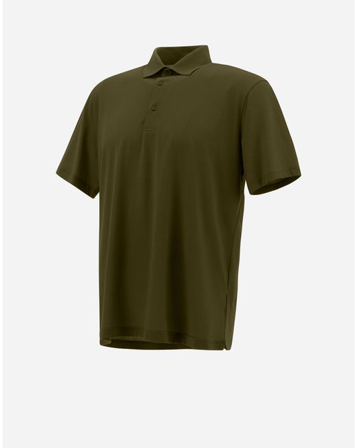 Herno Green Polo Shirt In Crepe Jersey for men