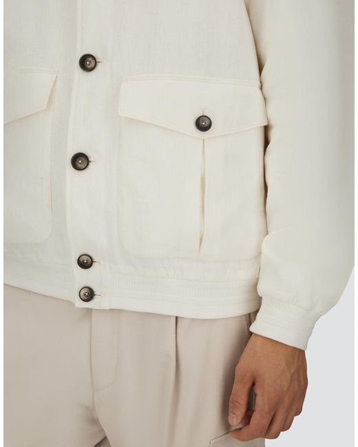 Herno White Bomber Jacket for men