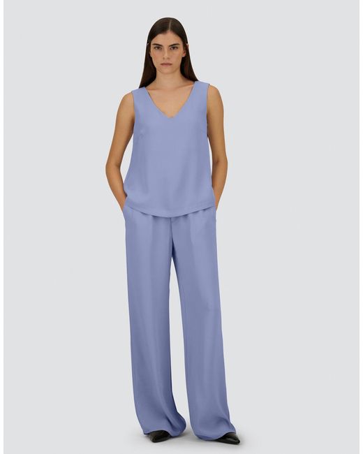 Herno Blue V-Neck Top