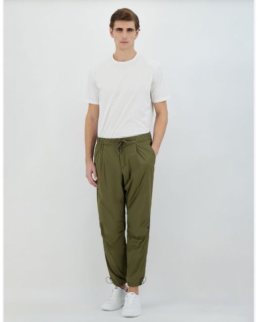 Herno Green Light Nylon Stretch Trousers for men