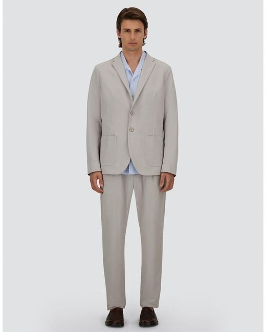 Herno Gray Seer-Crease Blazer for men