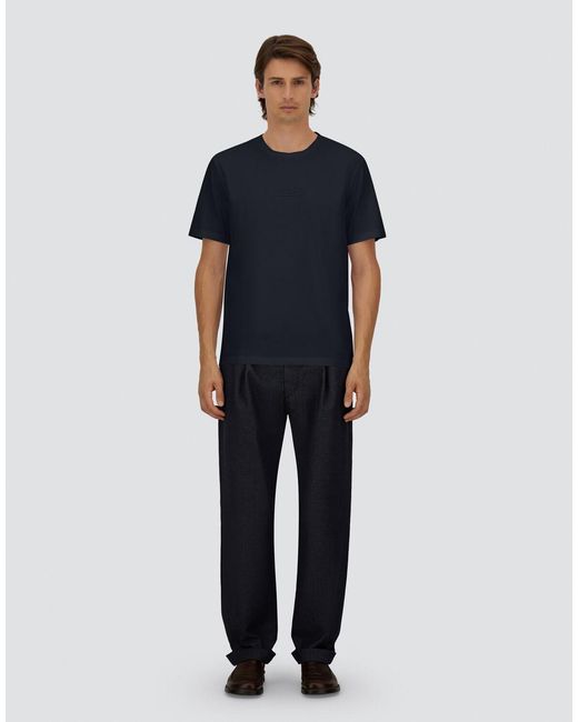 Herno Blue Compact Jersey T-Shirt for men