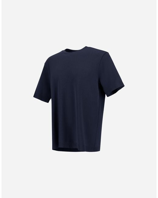Herno Blue Jersey Knit Effect T-Shirt for men