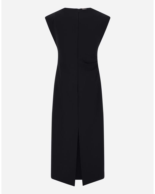 Herno Black Bi-Stretch Fabric Dress