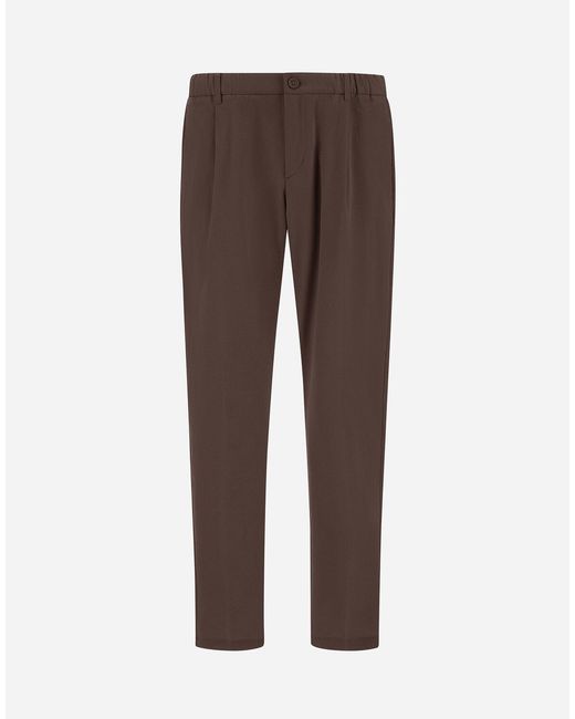 Herno Brown Seer-Crease Trousers for men