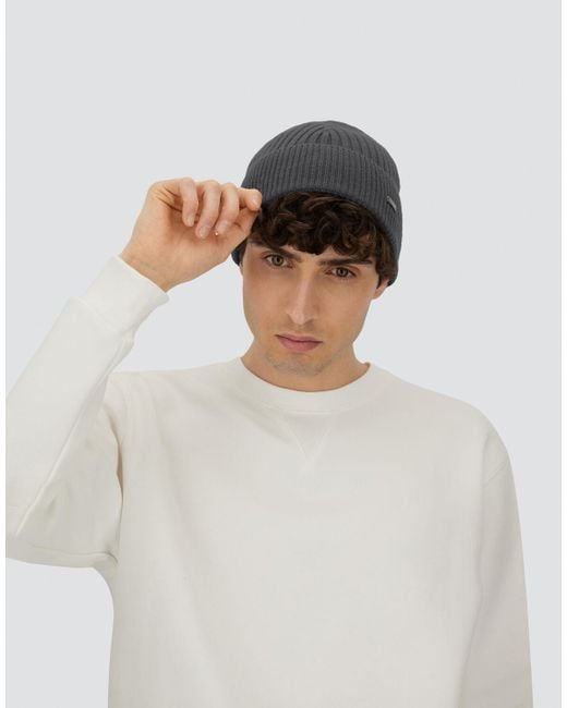 Herno Mütze Aus Double Rib Wool in Black für Herren
