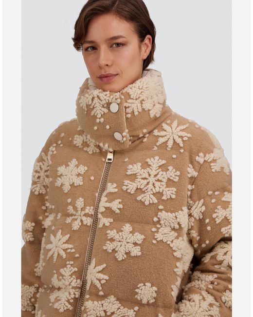 Herno Natural Snowflake Jacquard Fabric Jacket
