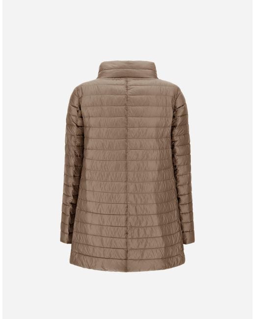 Herno Brown Reversible A-Shape Jacket