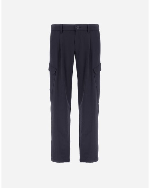 Herno Blue Light Comfort Stretch Woven Cargo Trousers for men