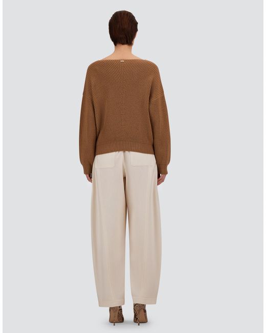 Herno Natural Wool Sweater With Raised Knit