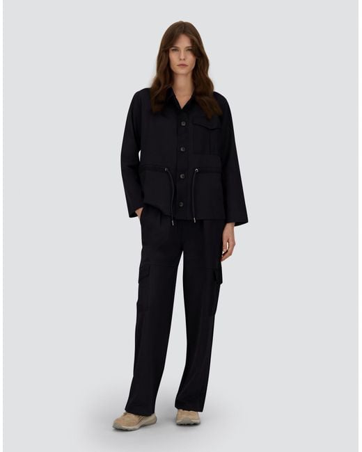 Herno Black Trousers In 100% Cotton Interlock And Arendelle