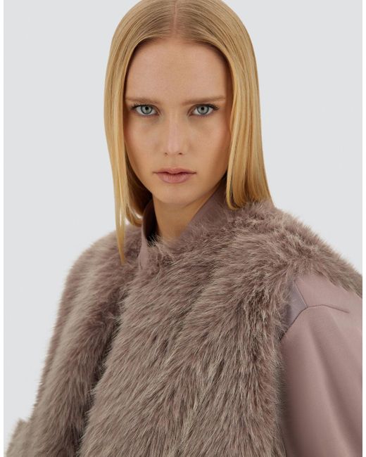 Herno Multicolor Weste Resort Aus Fullness Faux Fur