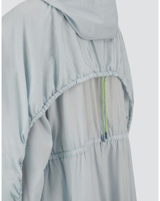 Herno Blue Shiny Tech Crinkle Parka