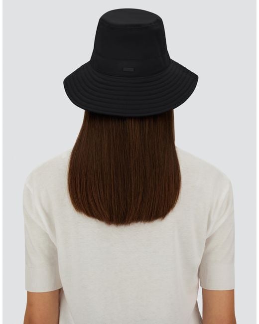 Herno Black Bucket Hat