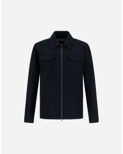 Herno Blue Shacket for men