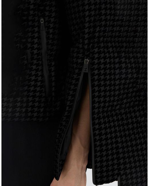 Herno Black Capa De Tech Pied De Poule Y 2 Layer Windstopper