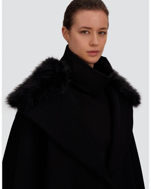 Herno Black Wool Cloth Coat