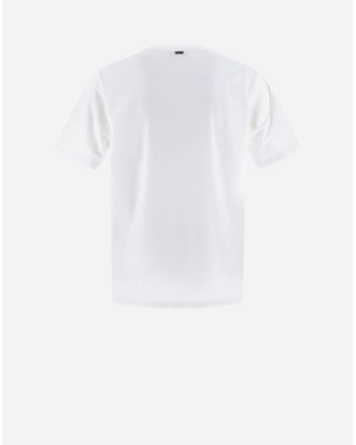 Herno White Camiseta De Superfine Cotton Stretch Y Light Scuba for men