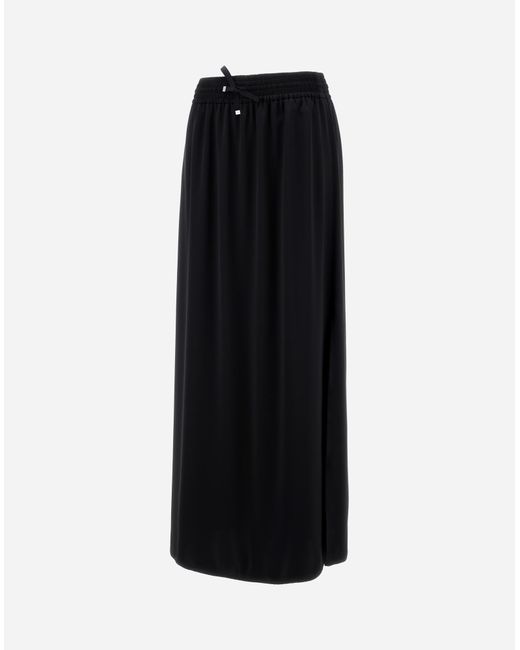 Herno Black Casual Satin Skirt