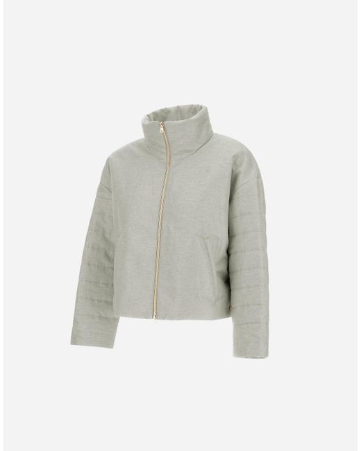 GIACCA IN BRIGHT LINEN di Herno in Gray