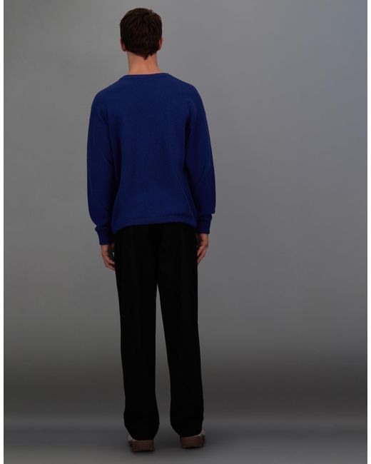 Herno Blue Laminar Crew-Neck Jumper