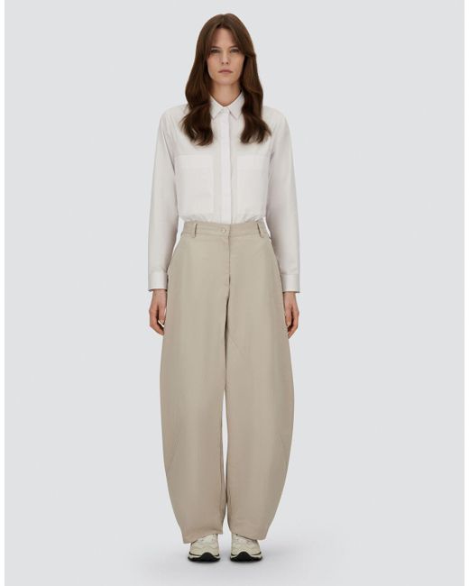 Herno Natural Waxed Tech Cotton Trousers