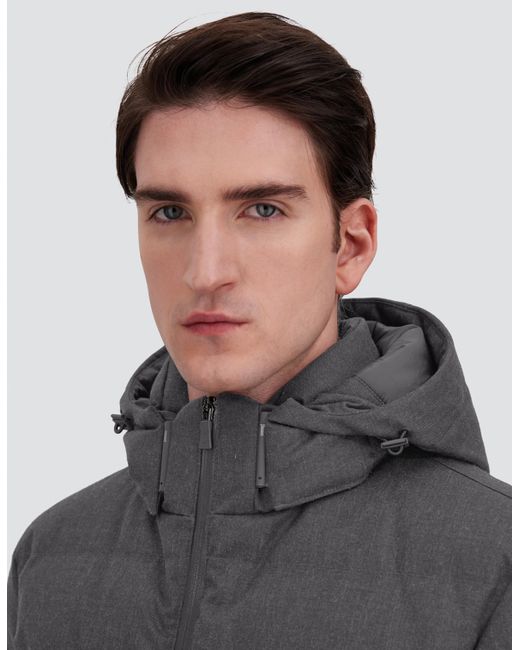 Herno Gray Flannel Jacket With Water-Repellent Coating for men