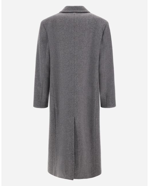 Herno Gray Wool Loden Coat