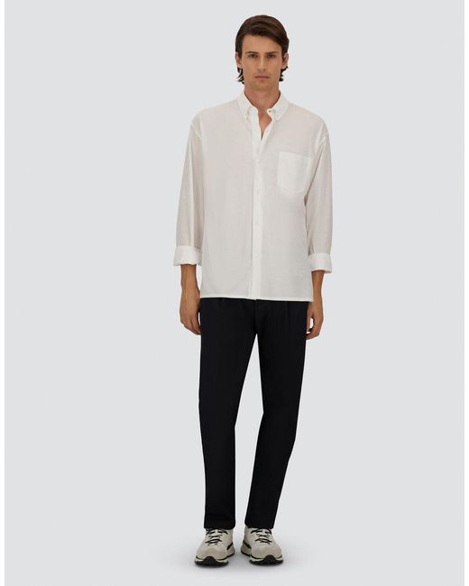 Herno Blue Cotton Feel Trousers With Drawstring for men