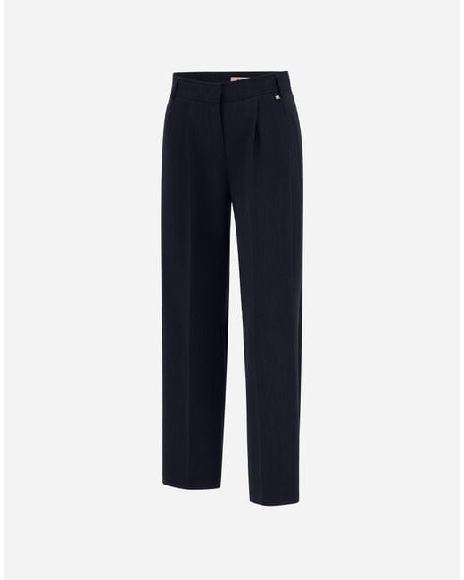 Herno Blue Fluid Twill Trousers