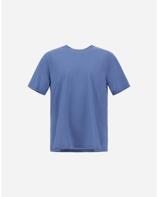 Herno Blue Jersey Crepe T-Shirt for men