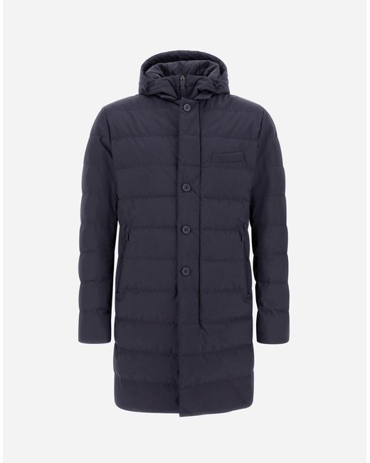 Herno Blue Long Jacket for men