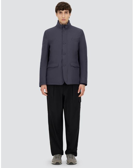 Herno Blue Blazer With Bib for men