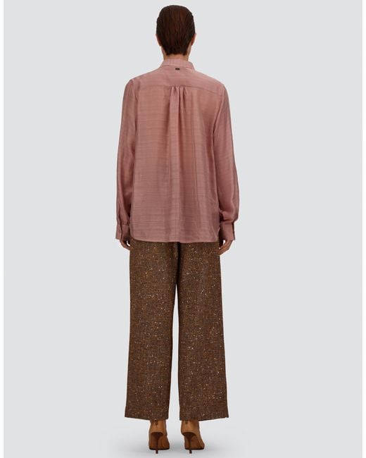 Herno Pink Striped Silk Jacquard Shirt