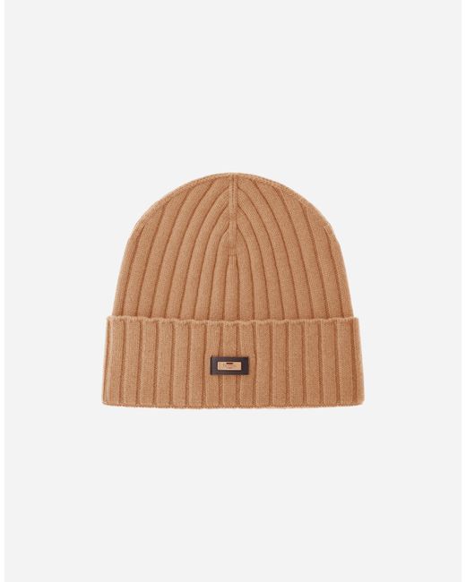 Herno Natural English Rib Cashmere Beanie for men