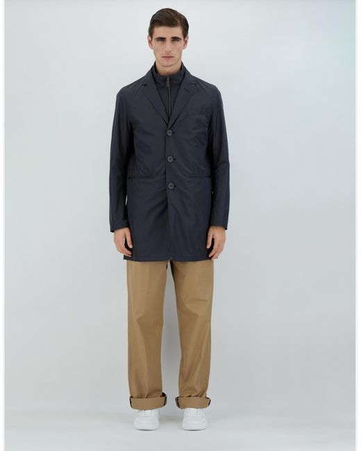 Herno Blue Byron Raincoat for men