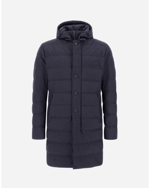 Herno Blue Long Jacket for men