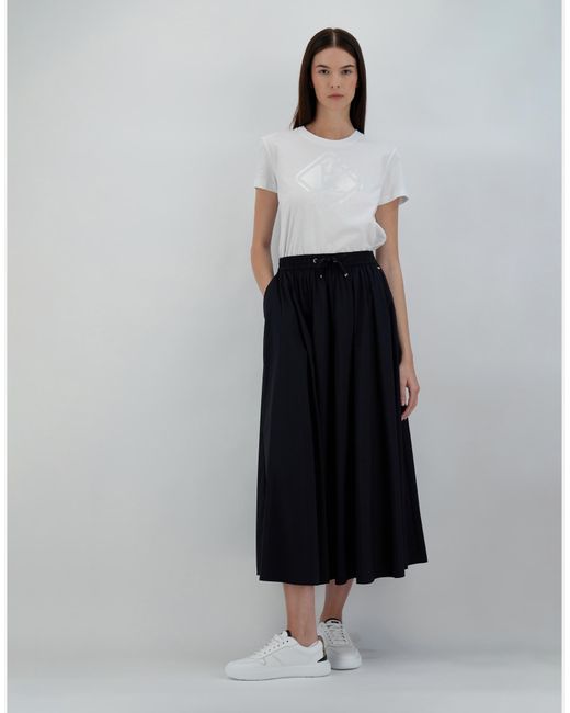 Herno Black Skirt In Light Nylon Stretch