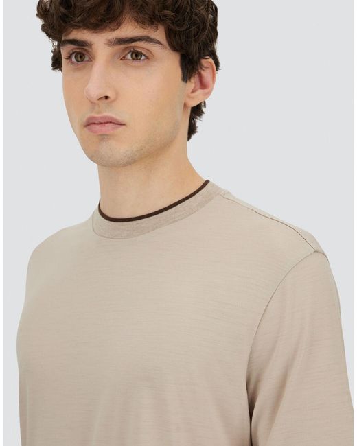 Herno Natural Soft Wool Jersey T-Shirt for men