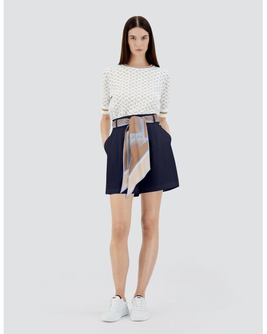SHORT IN LIGHT COTTON STRETCH di Herno in Blue