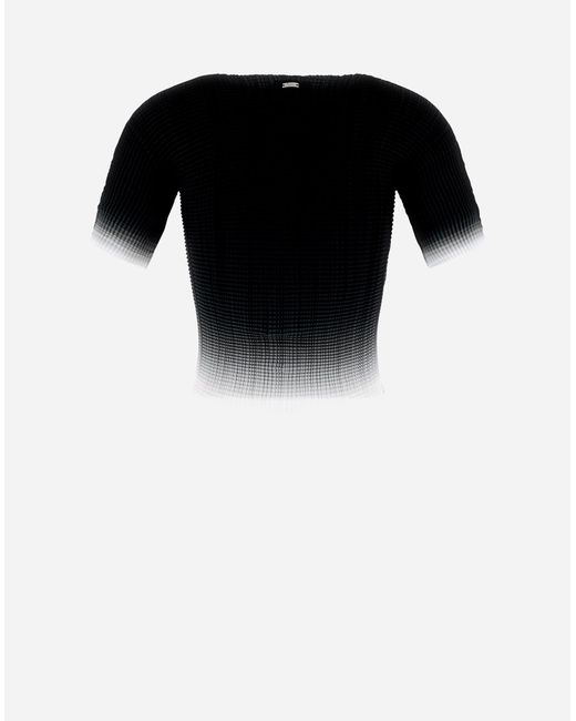 Herno Black Plissé Nuance T-shirt