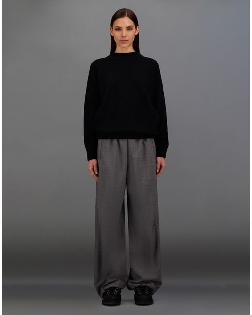 Herno Black Pullover Laminar Aus Soft Wool