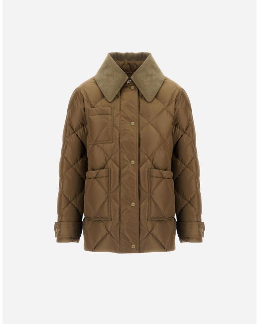 Herno Brown Nylon Chamonix Short Parka