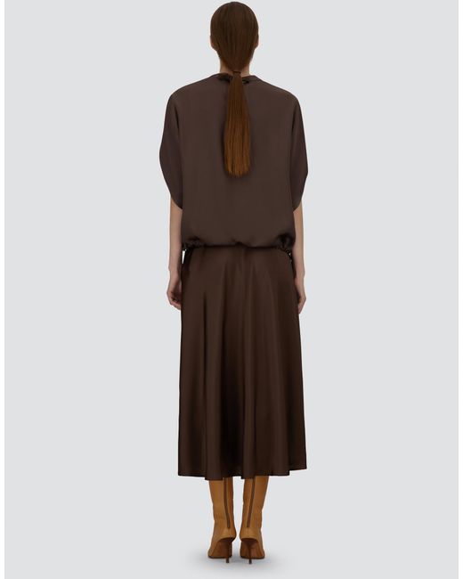 Herno Brown Satin Resort Top