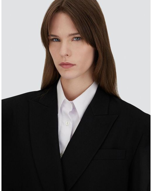 BLAZER OVER IN FLUID WOOL di Herno in Blue