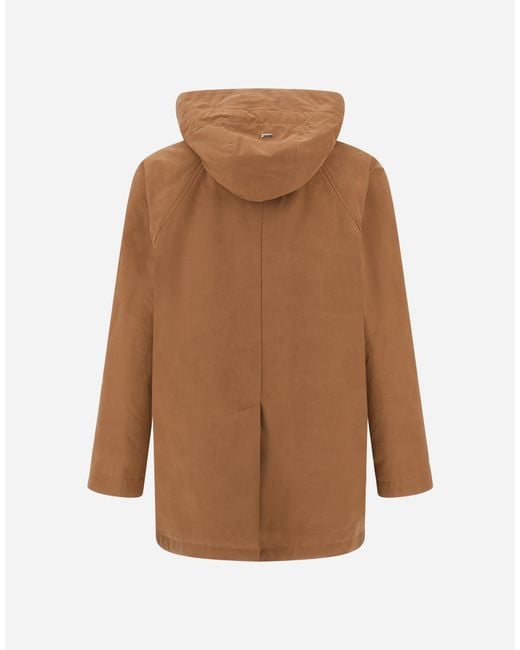 Herno Brown Short Parka for men